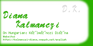 diana kalmanczi business card